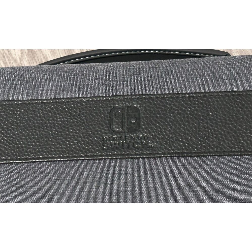 Official Nintendo Switch Deluxe Travel Carry Case Storage Organizer Gray - Picture 8 of 10